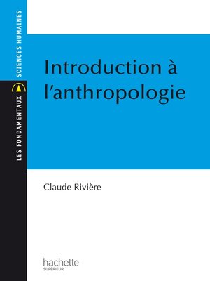cover image of Introduction à l'anthropologie--Ebook epub